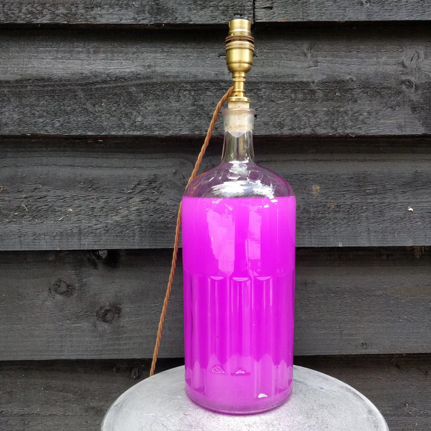 Victorian 19th Century Poison Bottle Table Lamp