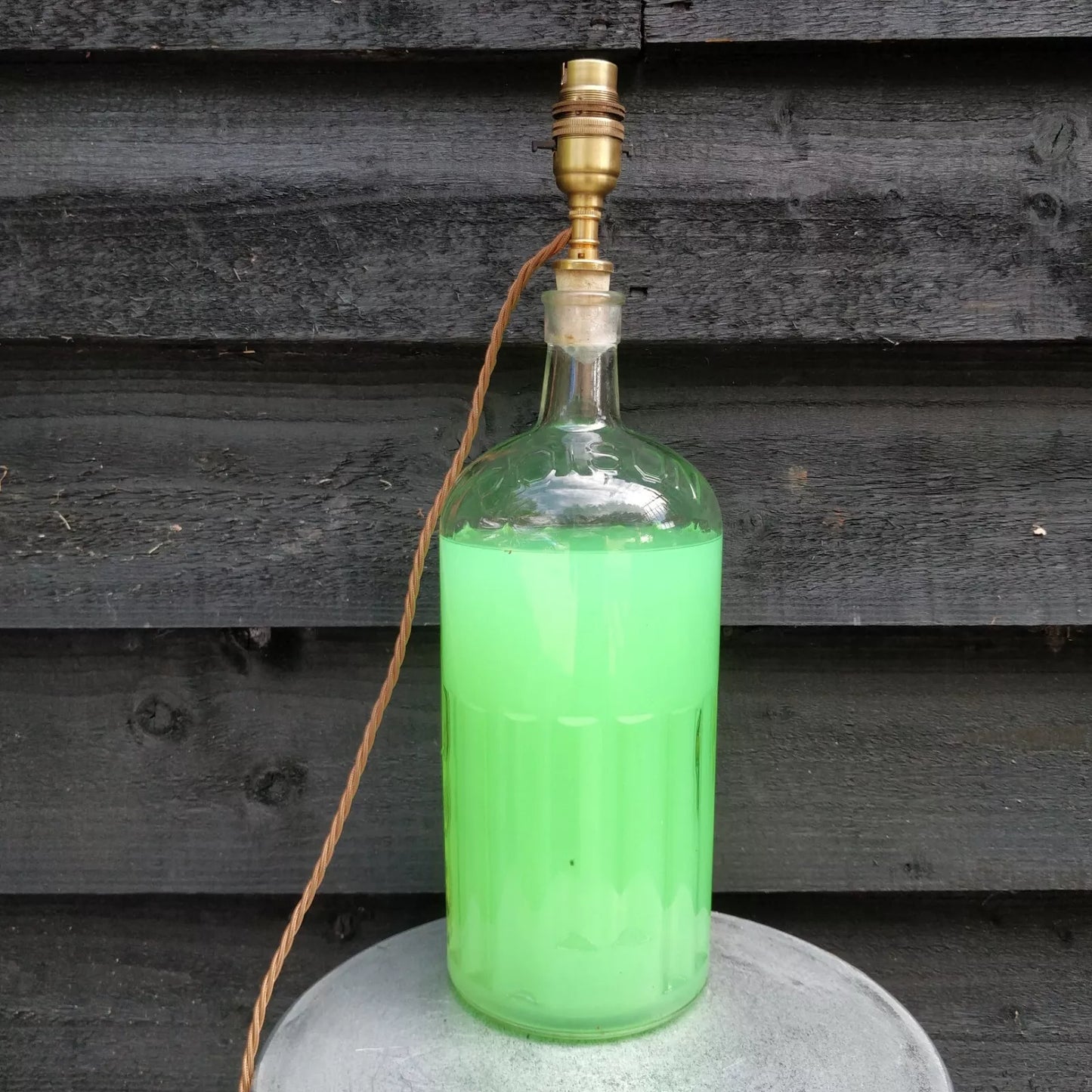 Victorian 19th Century Poison Bottle Table Lamp