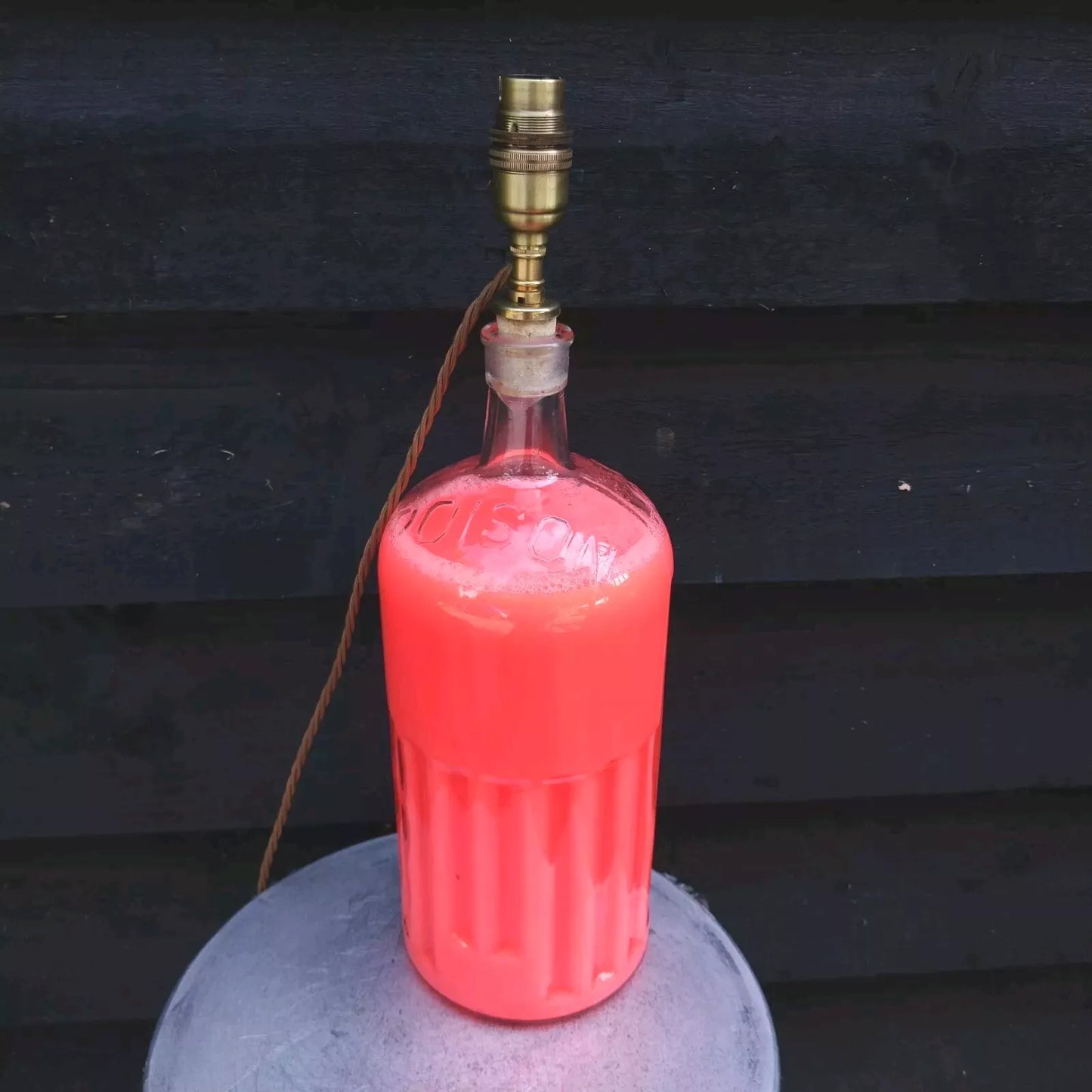 Victorian 19th Century Poison Bottle Table Lamp