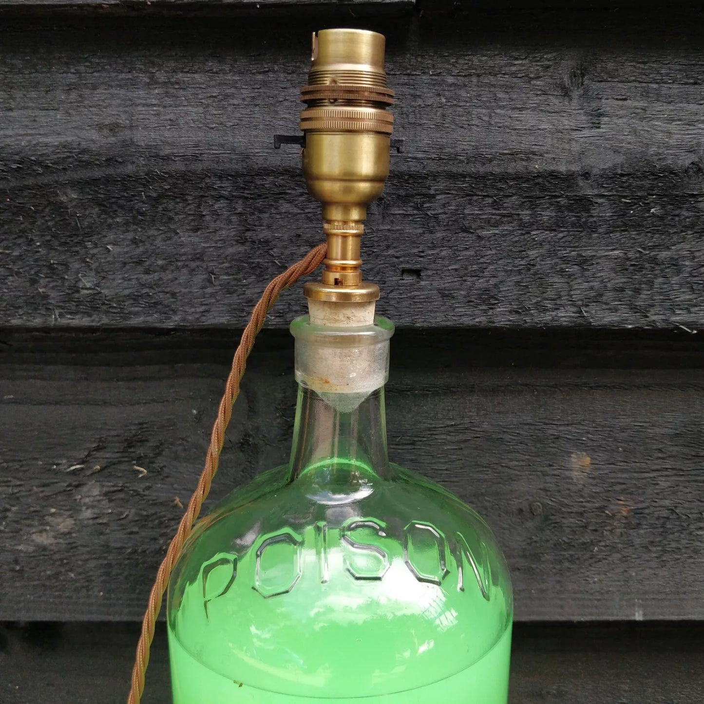 Victorian 19th Century Poison Bottle Table Lamp