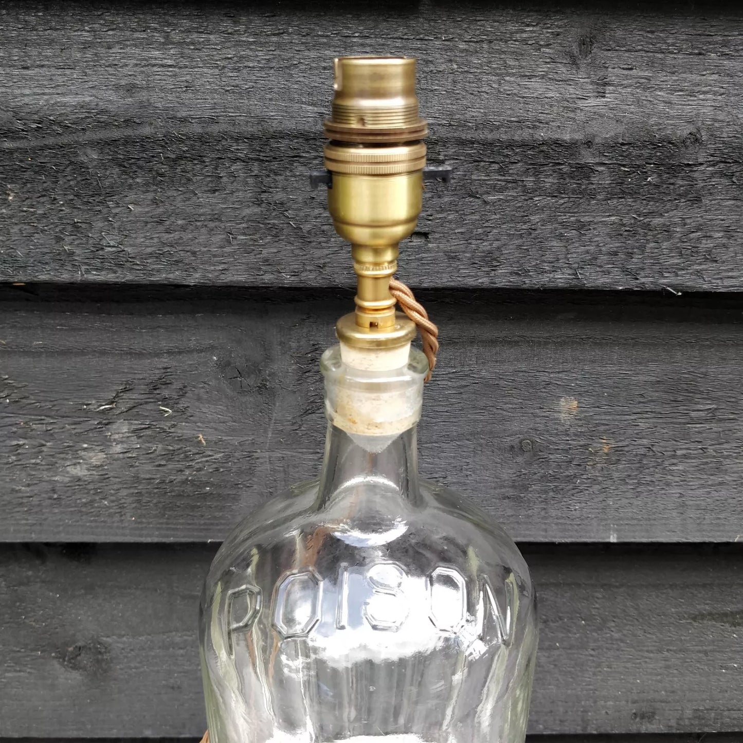 Victorian 19th Century Poison Bottle Table Lamp