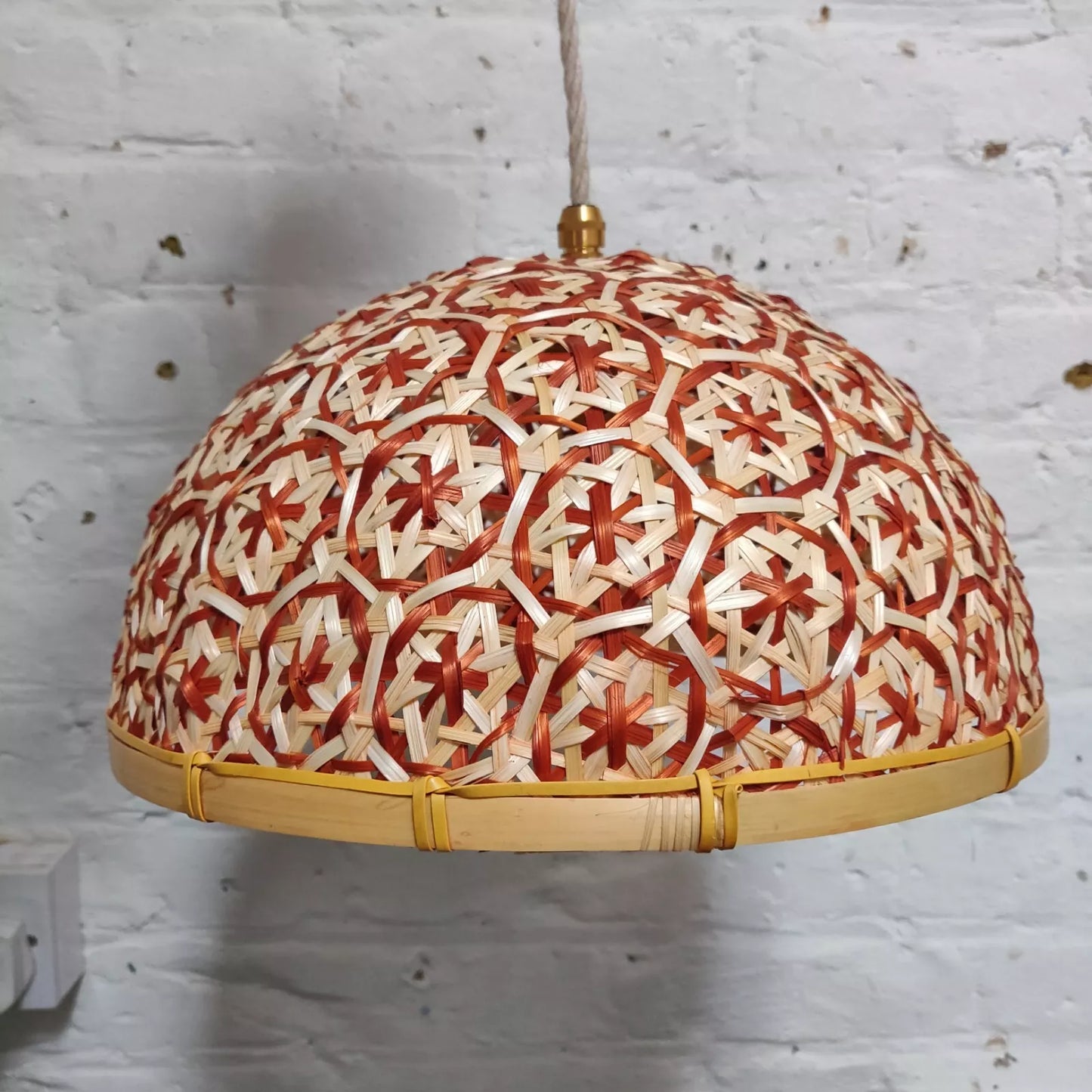 Vietnamese Hand Woven Basket Ceiling Pendant Light