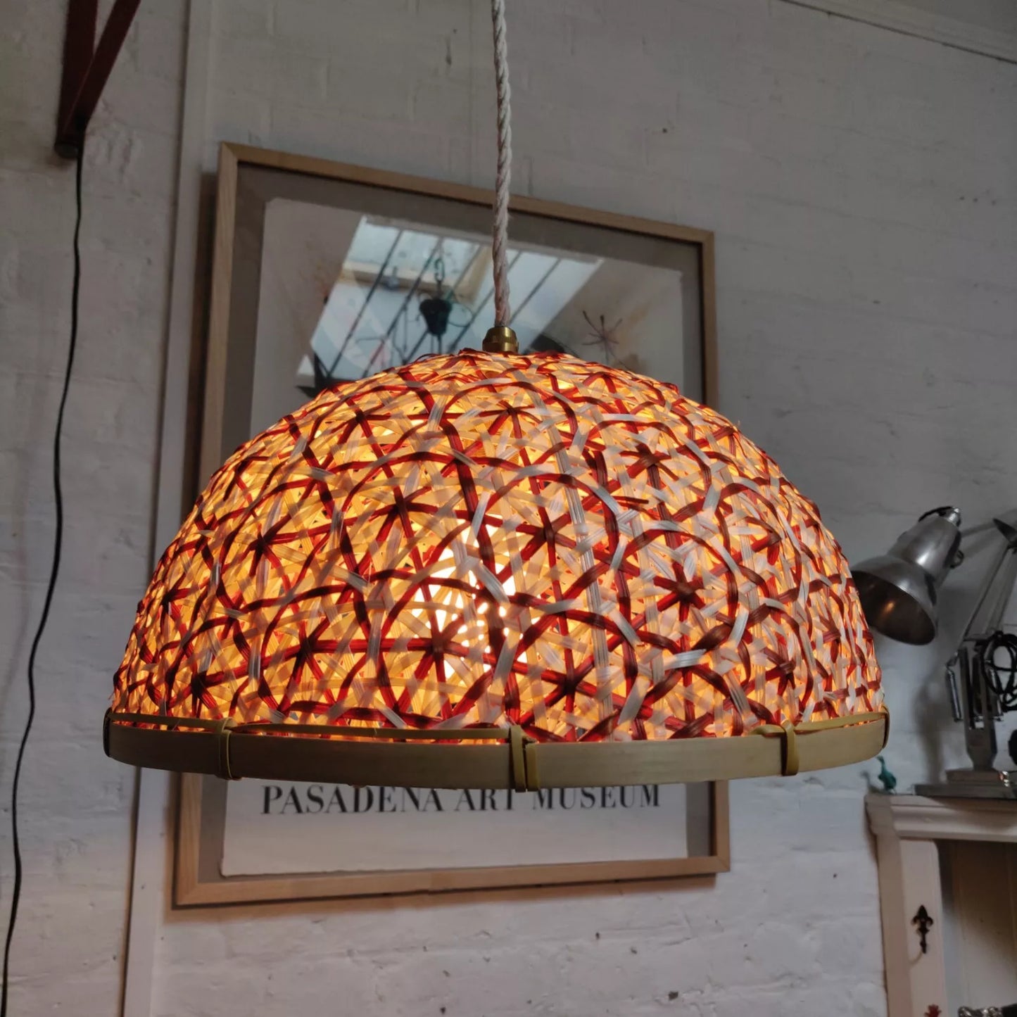 Vietnamese Hand Woven Basket Ceiling Pendant Light