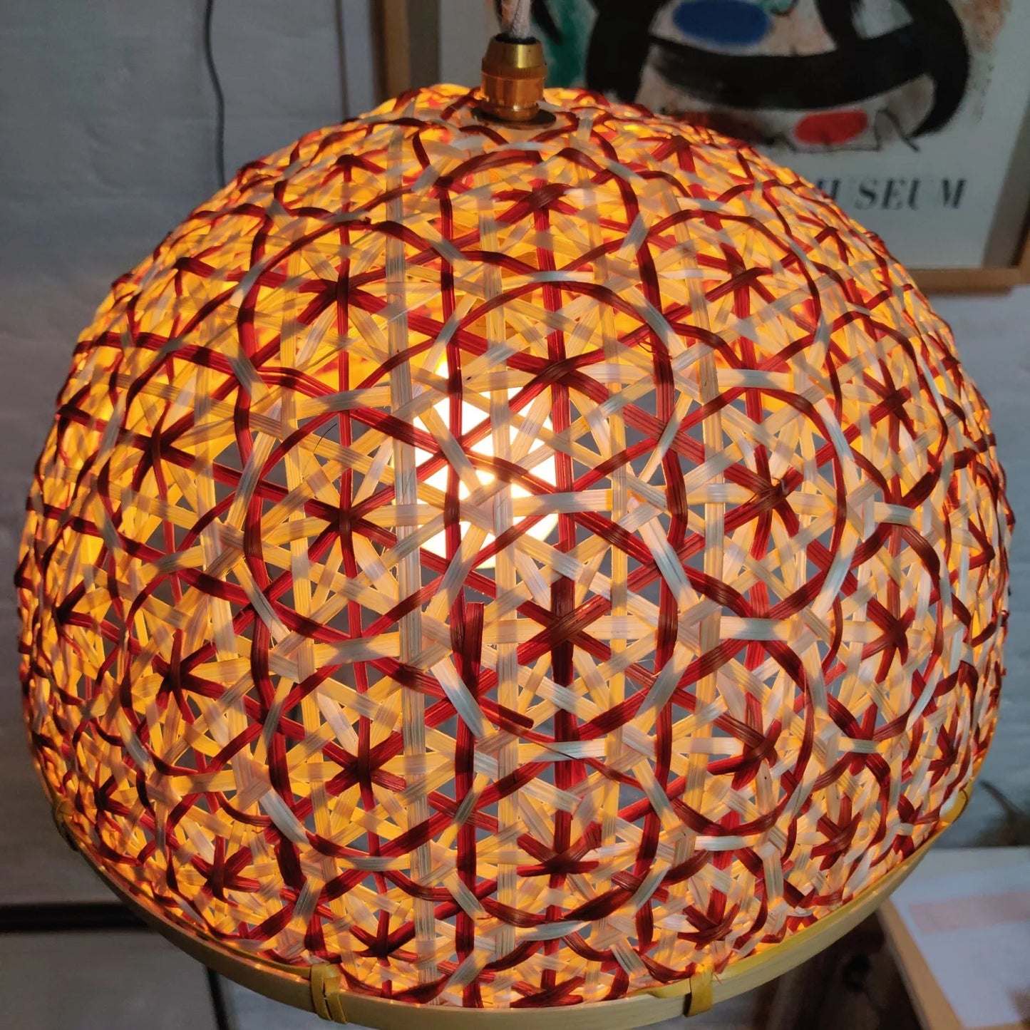 Vietnamese Hand Woven Basket Ceiling Pendant Light