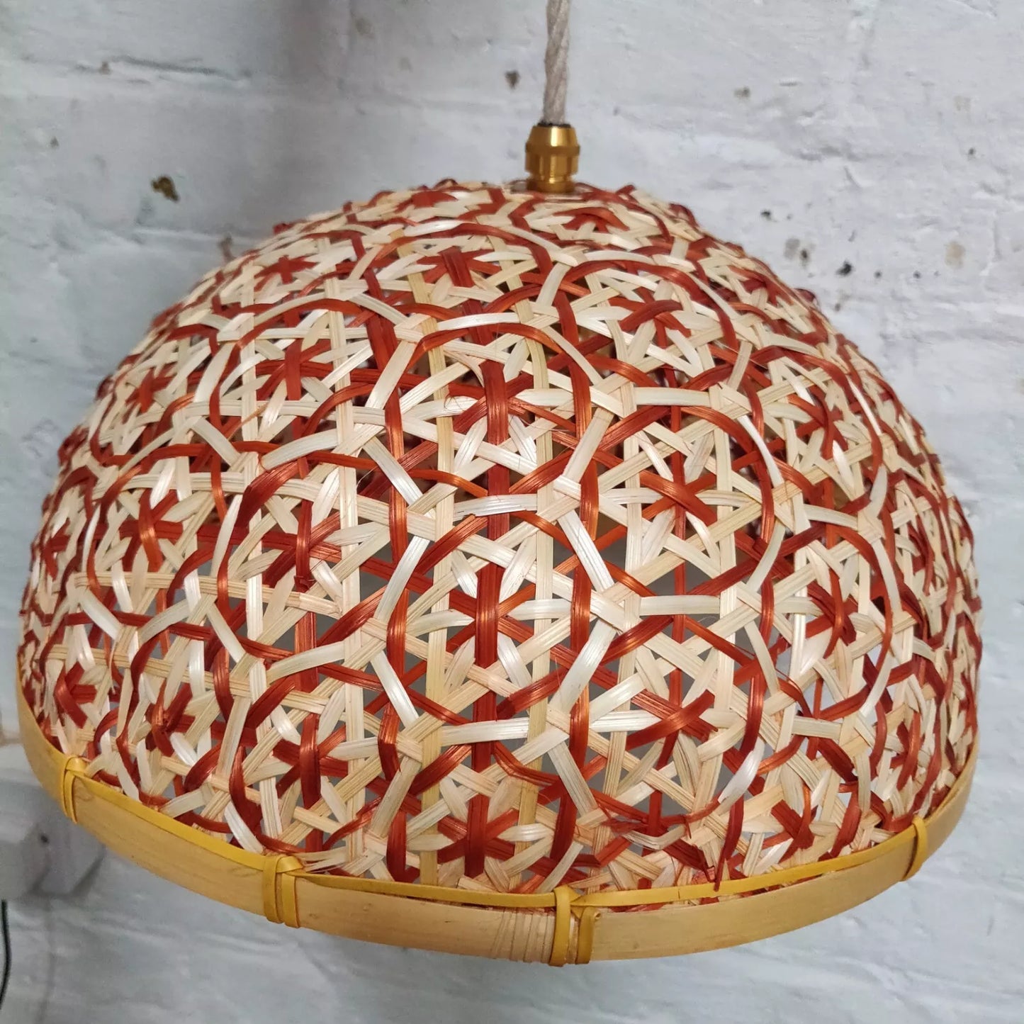 Vietnamese Hand Woven Basket Ceiling Pendant Light