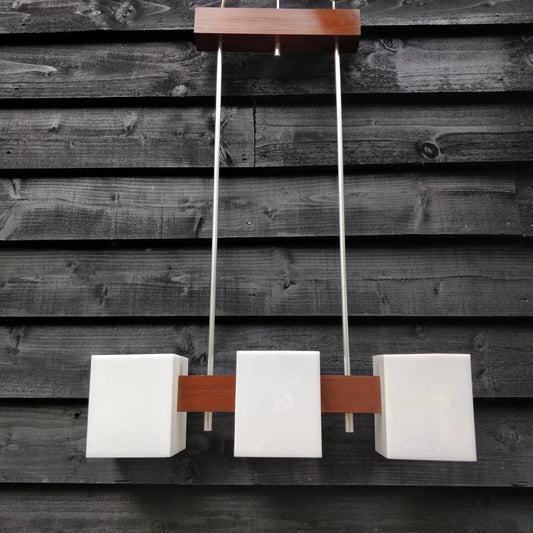 1970's Danish Triple Ceiling Pendant Light