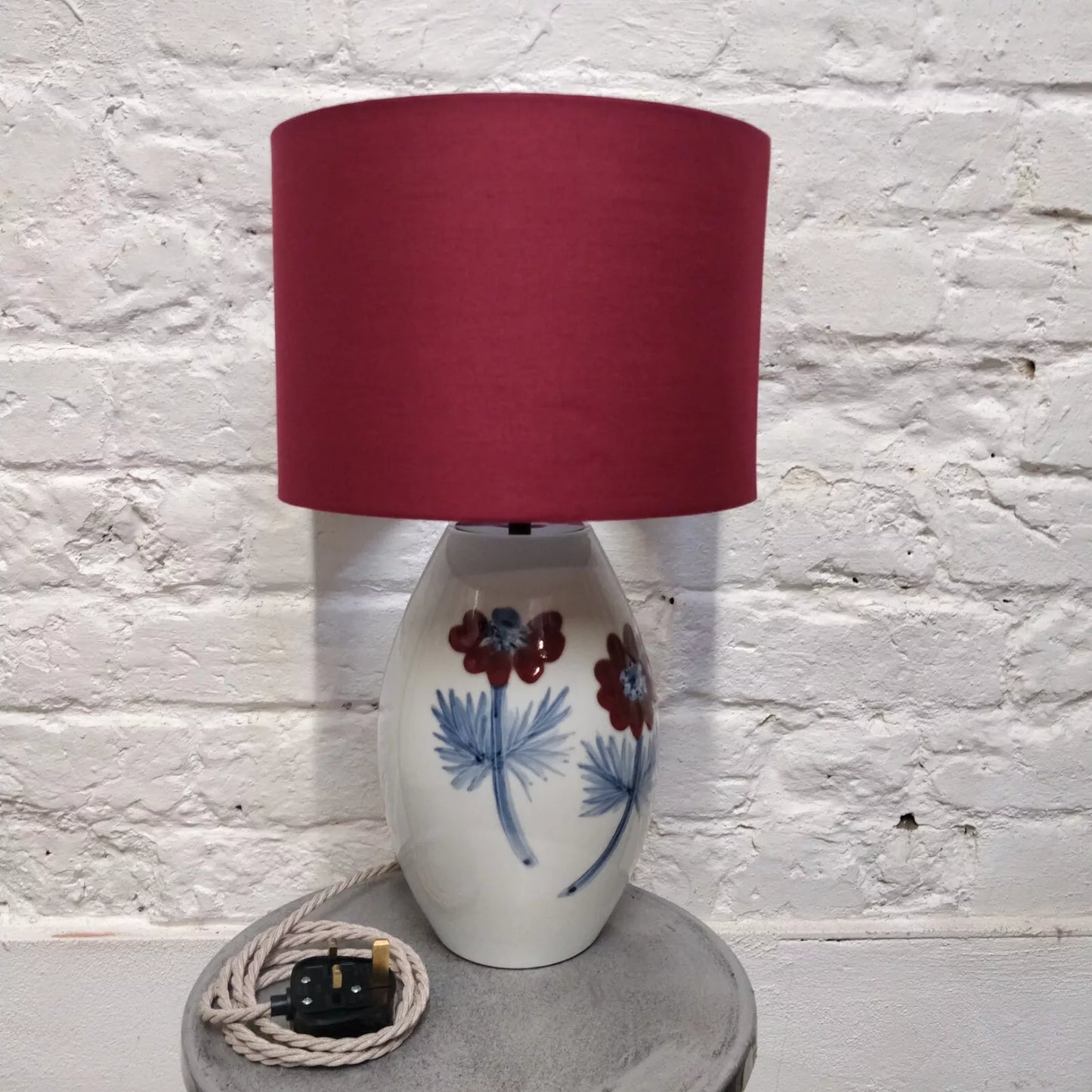 Japanese Studio Pottery Vase Table Lamp