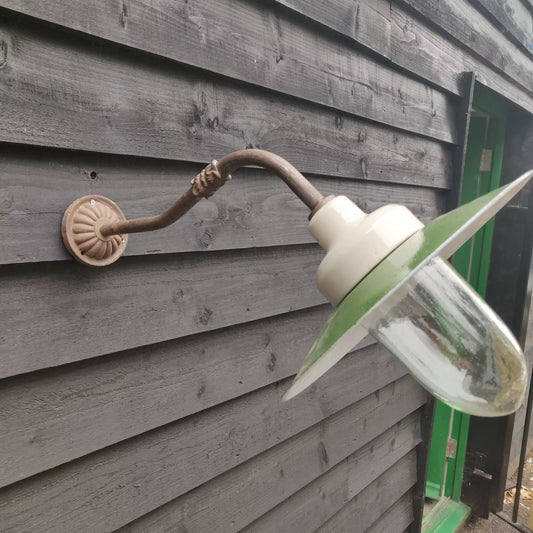 1950's French Swan Neck Stable / Barn Lamp