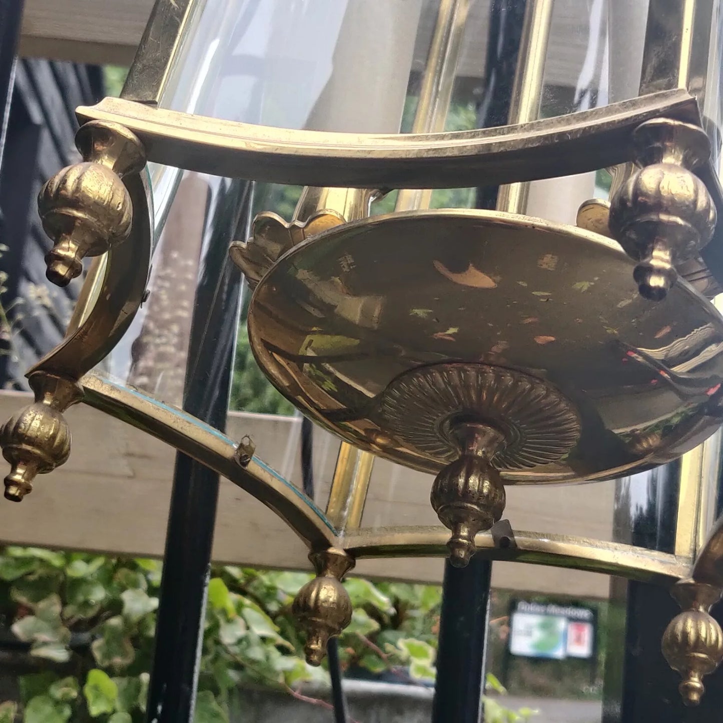 Georgian Style Brass Pendant Lantern